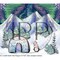 #11 CLEAR 20oz- North Pole Penguin- 9.4" x 8" Pattern Vinyl Wrap
